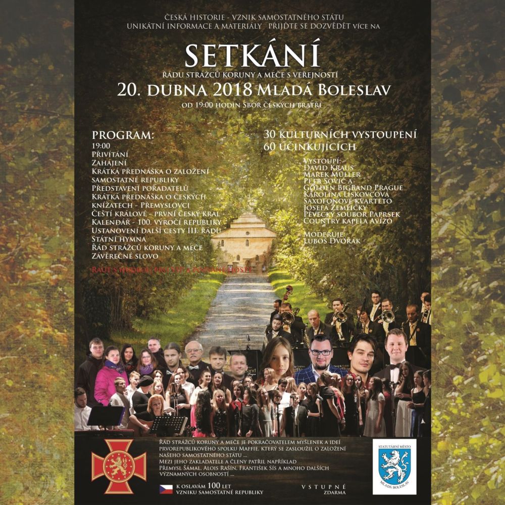 SETKÁNÍ ŘÁDU STRÁŽCŮ KORUNY A MEČE S VEŘEJNOSTÍ 2018